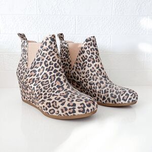Toms Leopard Print Ankle Boots